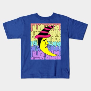 Luminous Moon Half Moon Face Kids T-Shirt